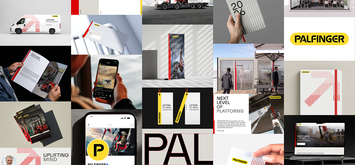 Das zentrale grafische Element aus aufsteigenden Linien, die eigens entwickelte Schrift, eine klare Farbwelt, die dynamische Bildsprache sowie das modernisierte Logo schaffen ein klares, hochwertiges Markenerlebnis.