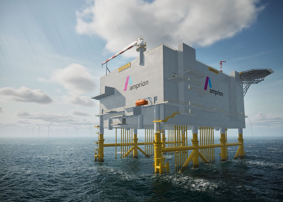 PALFINGER davit cranes on converter platforms in the North Sea