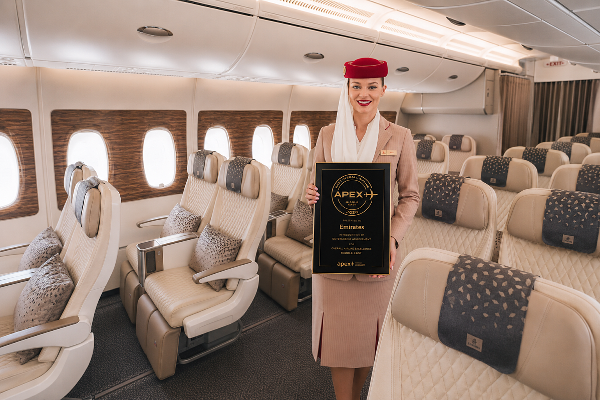 Emirates wird bei den APEX Awards 2026 ausgezeichnet 