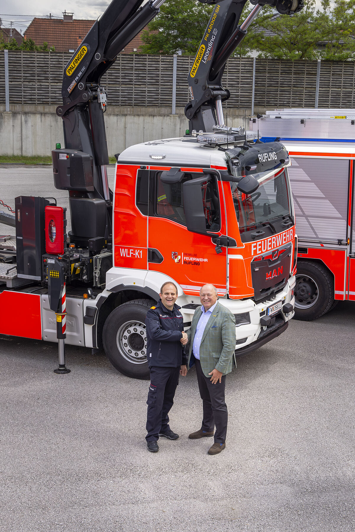 Dank der Spezialfahrzeuge mit PALFINGER Hebelösungen verfügen die Feuerwehren in Leonding über erweiterte Einsatzmöglichkeiten