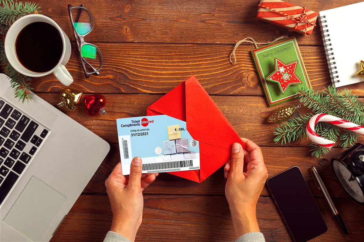 Ticket Compliments Gutschein Weihnachten klein