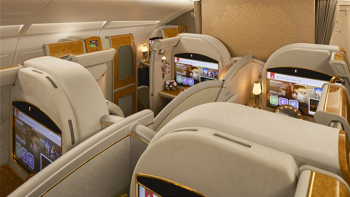 Die neuesten A380-Privatsuiten mit breiteren und höheren Türen für noch mehr Privatsphäre und Komfort 