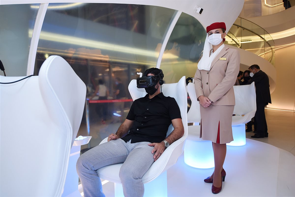 Arsenals Mikel Arteta visits Emirates Pavilion at Expo Dubai 2020