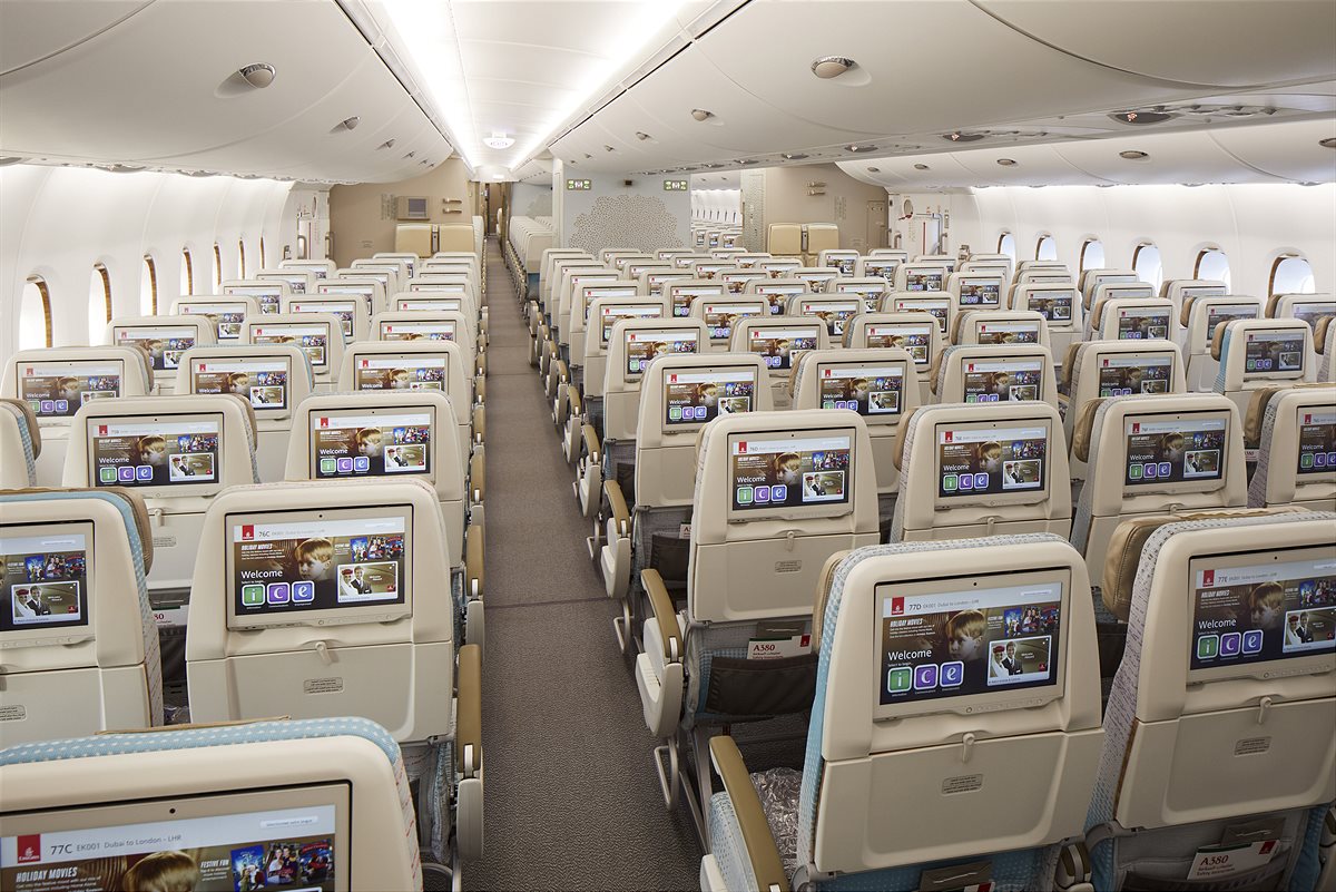 A380 mit Premium Economy-Kabinen