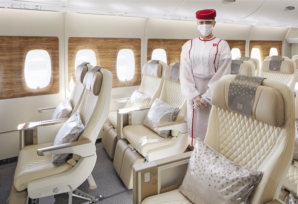 A380 mit Premium Economy-Kabinen