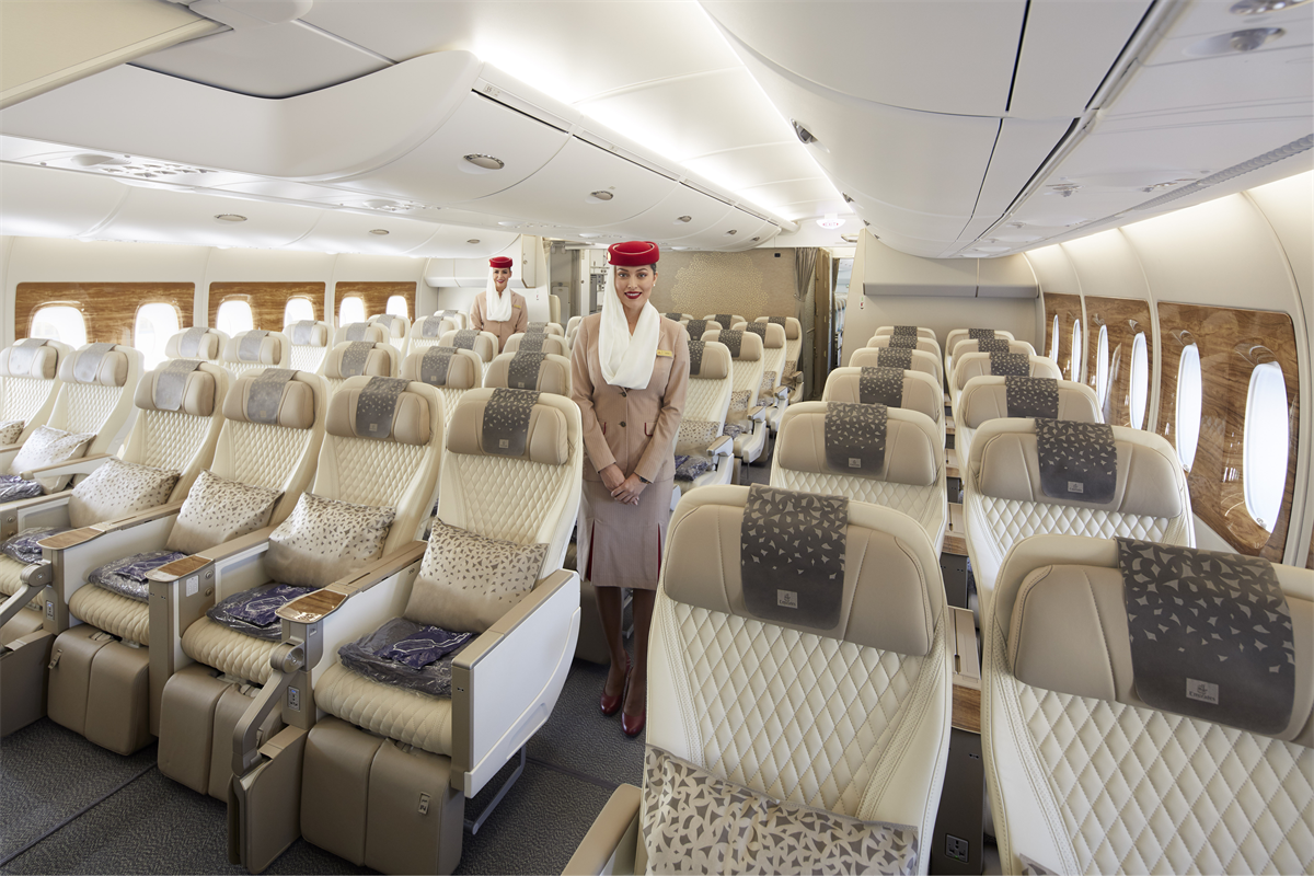 A380 mit Premium Economy-Kabinen