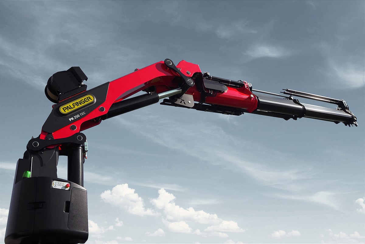 The new loader crane series featuring the PK 250 TEC at the bauma.