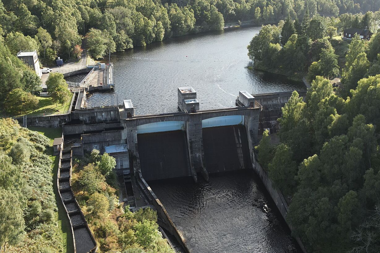 Clunie Dam in Scotland