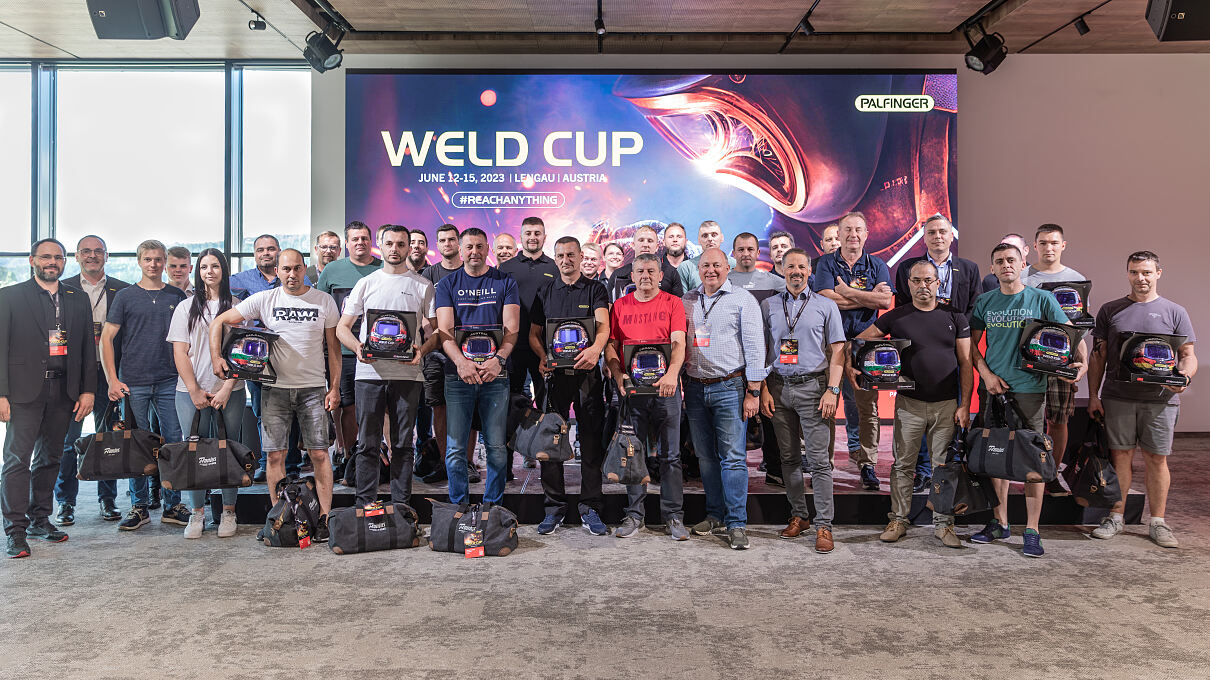 16 Teilnehmer unterschiedlicher PALFINGER Standorte traten zwischen dem 12. und 15. Juni zum ersten PALFINGER Weld Cup an.