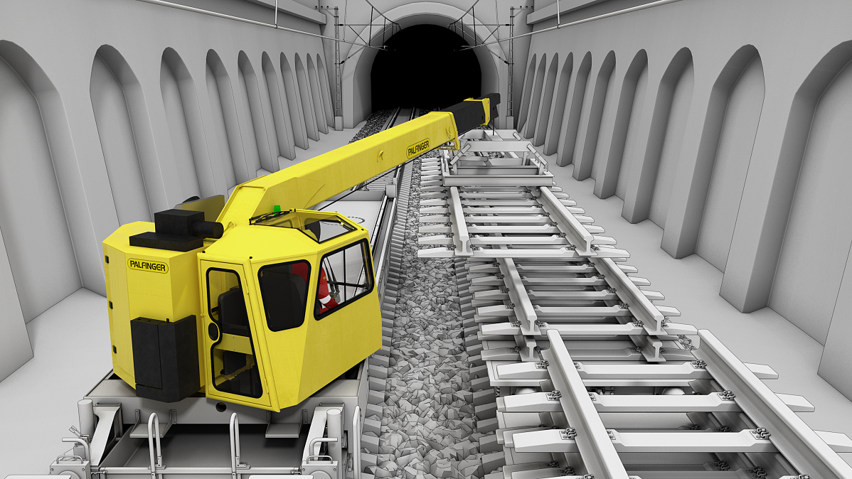 Using PALFINGER RAILWAY PK700T crane units, maintenance and repairs can be carried out easily, efficiently and safely. 