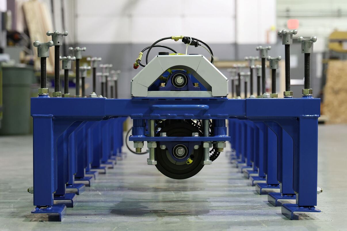 The newly developed PALFINGER Go Power D100LE (“Dyno”), a lifeboat engine dynamometer test stand. 