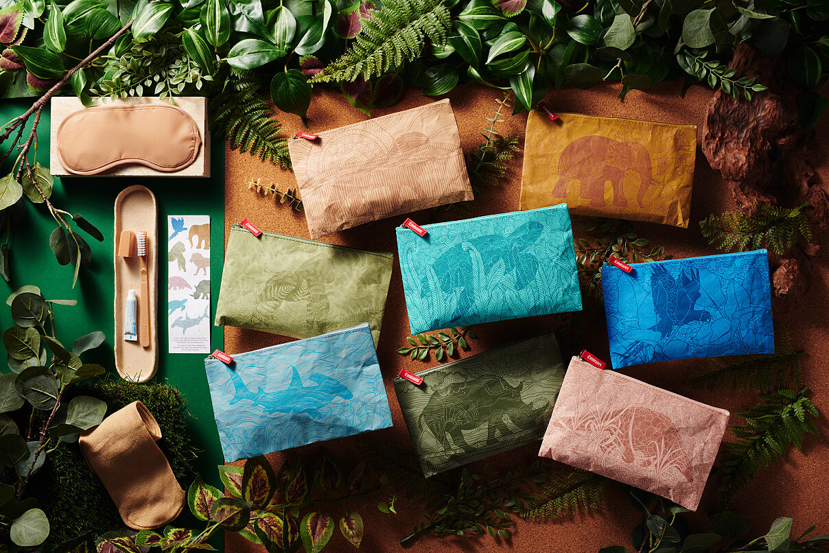 Emirates Amenity Kits gefährdete Wildtiere