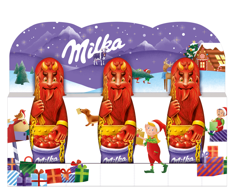 Milka Weihnachtsprodukte Packshots