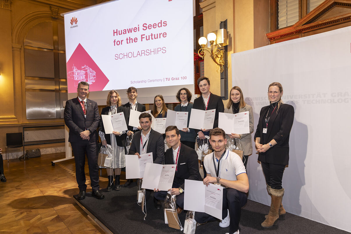 Huawei Digitalisierungsstipendium für neun Studierende der TU Graz 