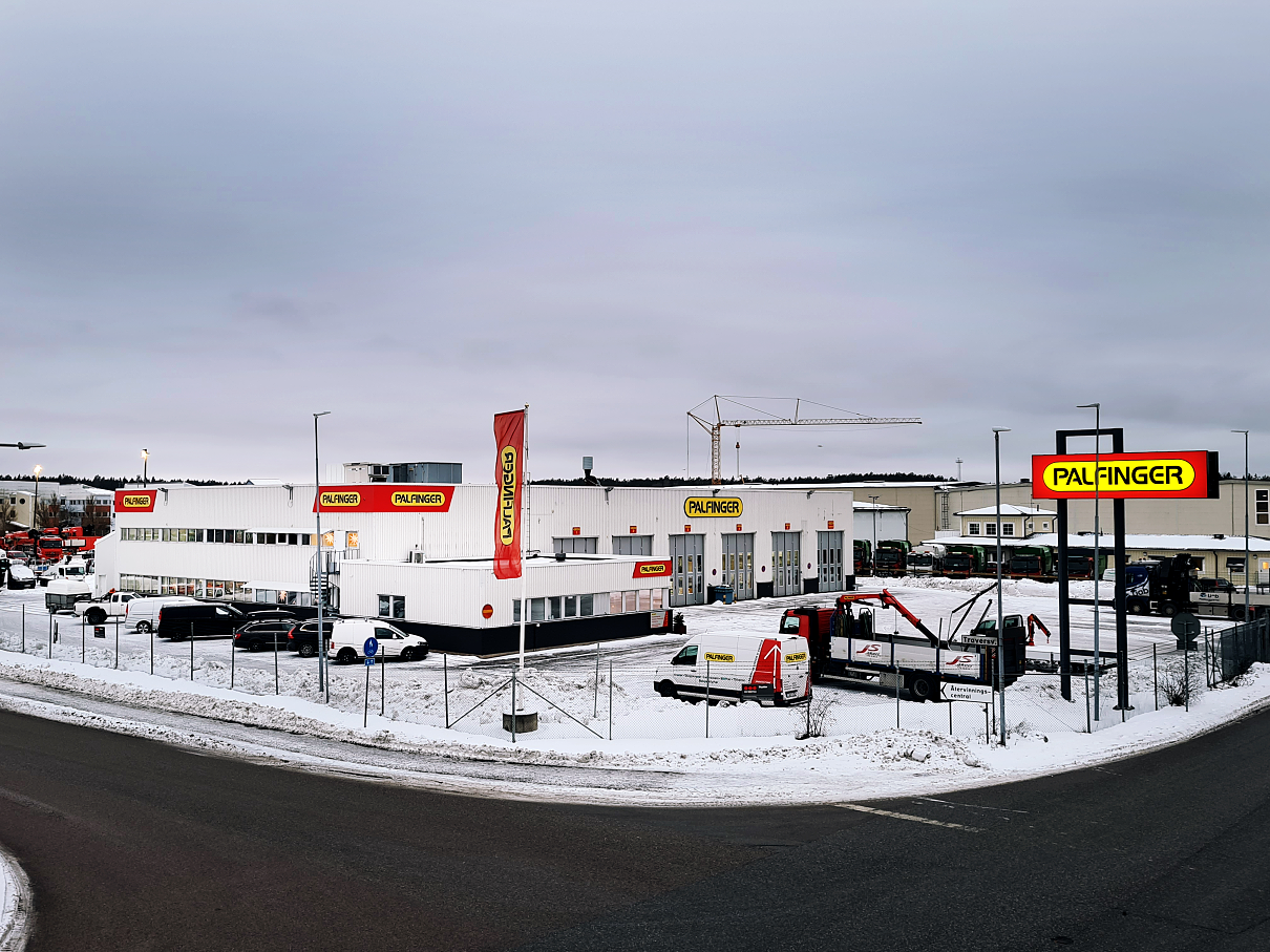 The new PALFINGER sales and service site in Jordbro, Sweden. Copyright: PALFINGER