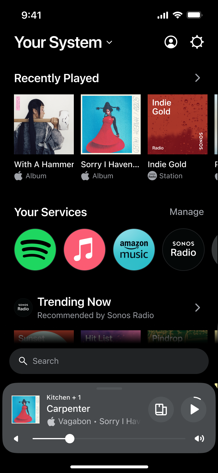 neu designte Sonos App