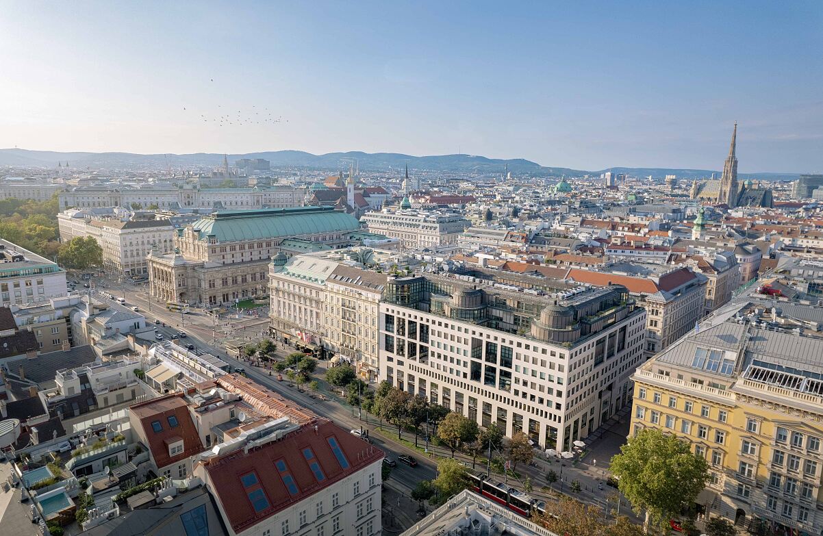 Vogelperspektive des Kärntner-Ring-Hofes in 1010 Wien