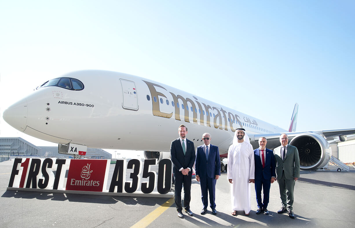 Emirates präsentiert ihren ersten A350