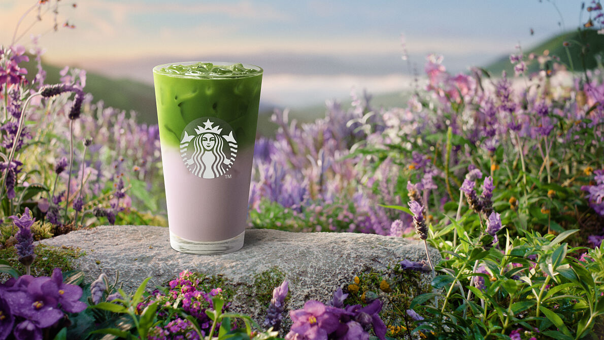 Iced Lavender Matcha Latte