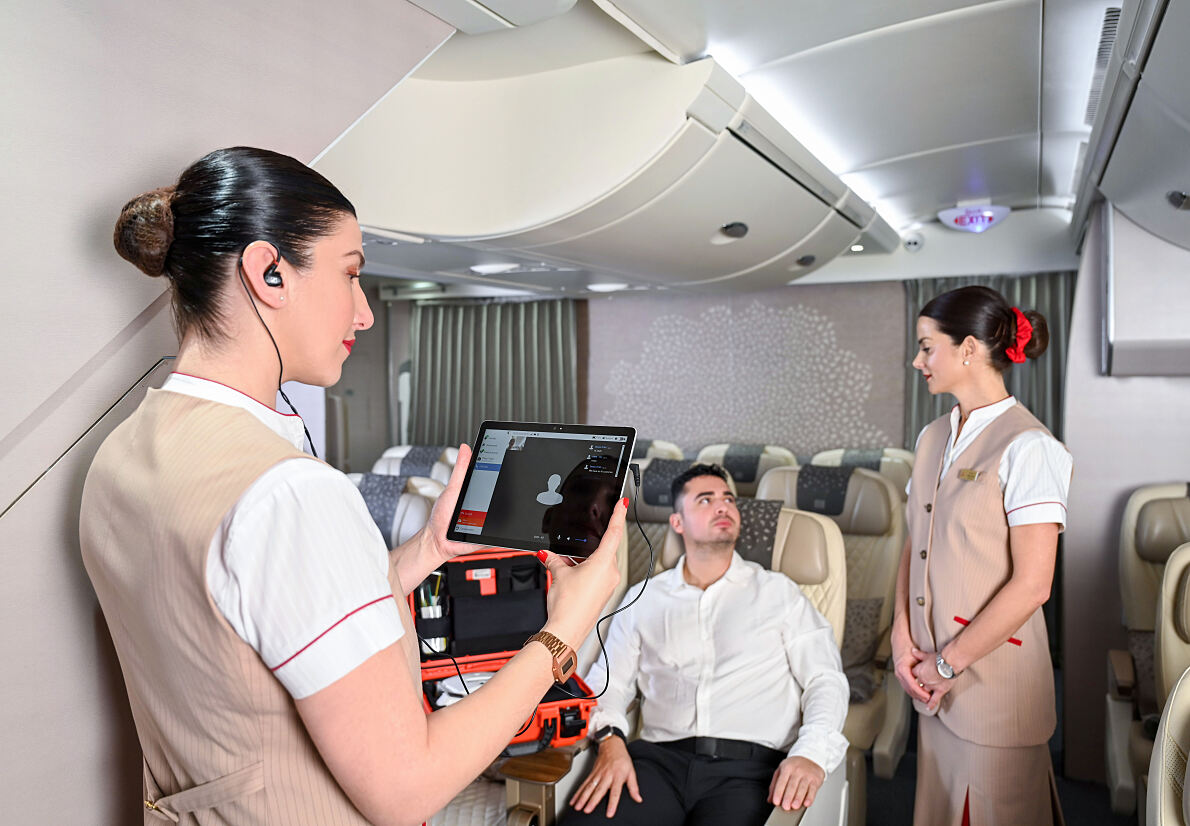 Emirates und Parsys Telemedicine entwickelten Telemedizinstation 