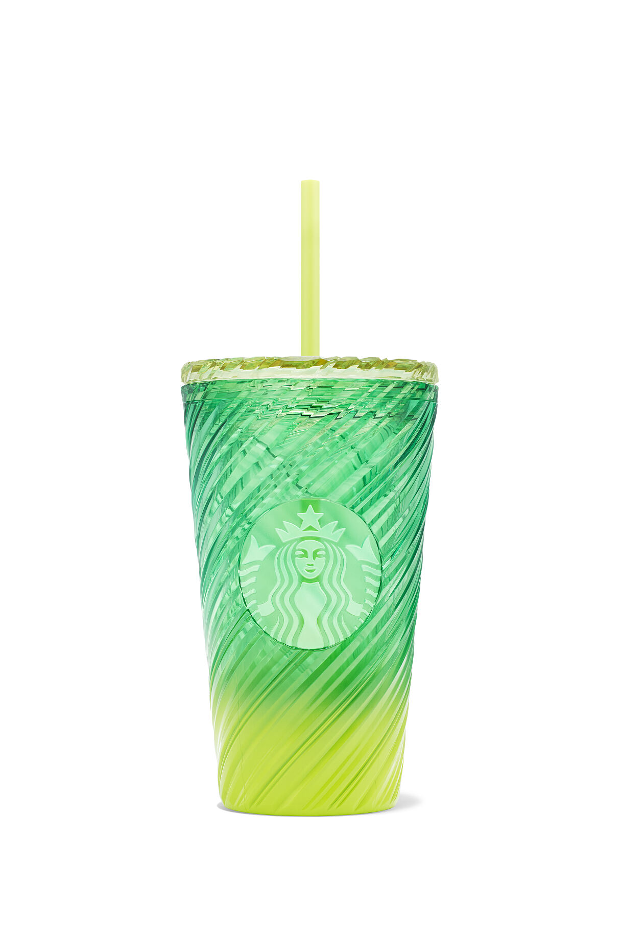 Cold Cup Swirl Green Yellow Ombre 17oz