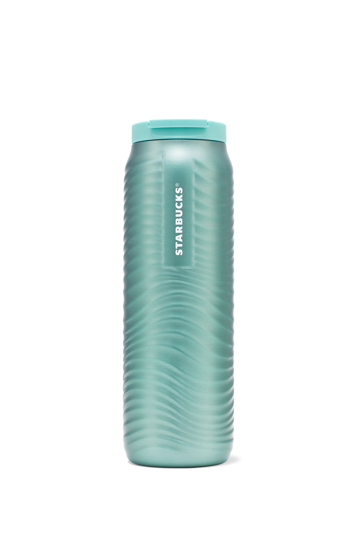 SS TBLR Wave Text Turquoise 16oz