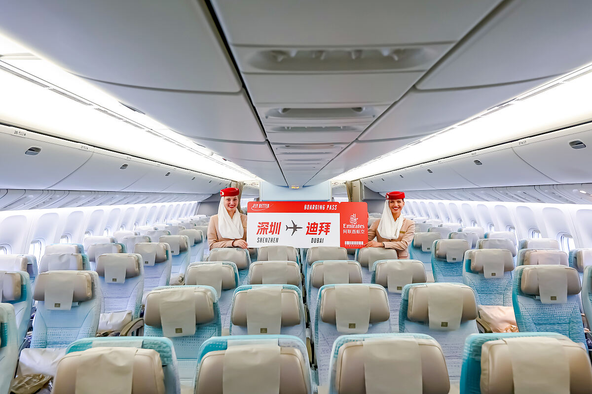 Emirates landet erstmalig in Shenzhen