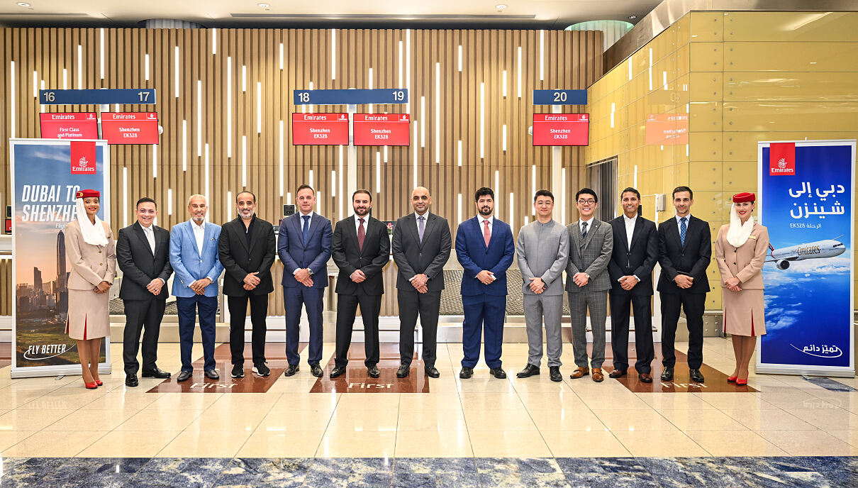 Emirates landet erstmalig in Shenzhen