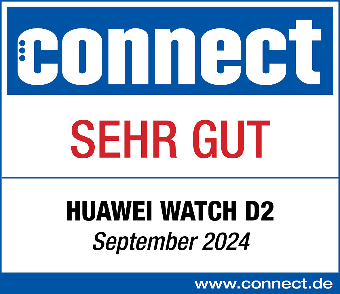 connect_Siegel_HUAWEI Watch D2_sehr gut