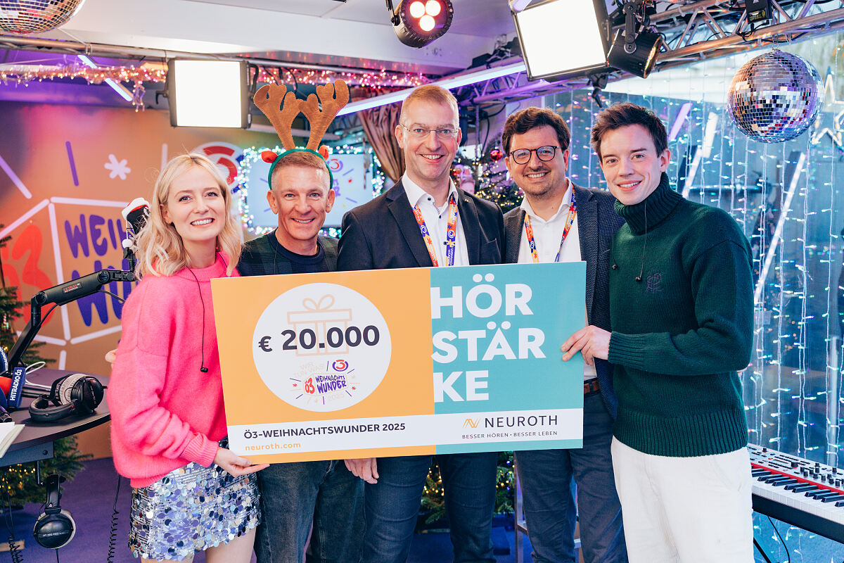 Neuroth spendet 20.000 Euro ans Ö3-Weihnachtswunder